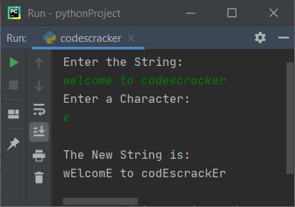 capitalize given character in string python
