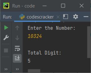 count digits in number python