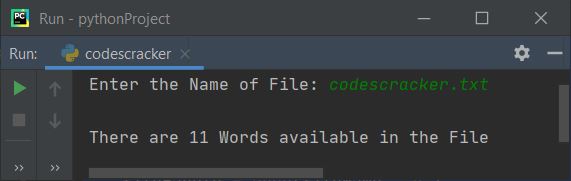 count number of words in file python
