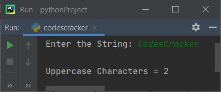 count uppercase character in string python