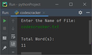 count words in text file python