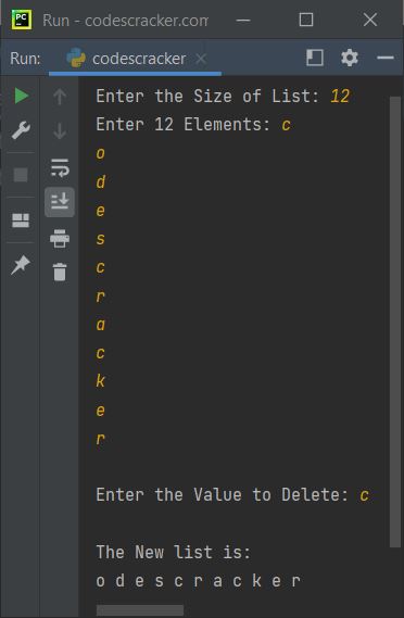 delete an element from list python