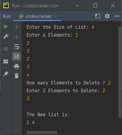 delete multiple elements from list python