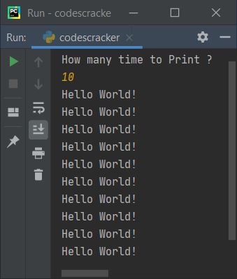 hello world program in Python