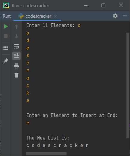 insert an element in list python