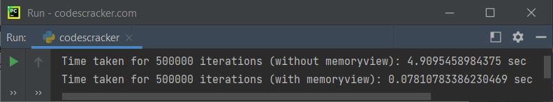 memoryview example in python