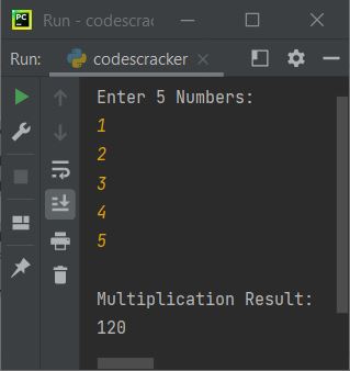 multiply all numbers in list python
