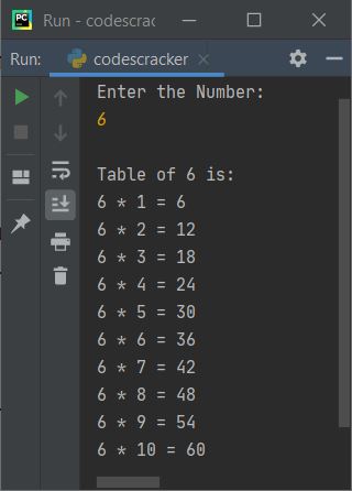 Print Multiplication Table In Python Using Recursion