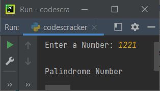 python check palindrome number