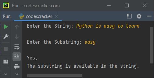 python check substring is in string