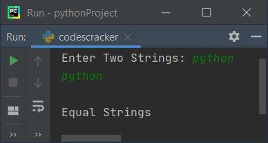 python compare two strings using list