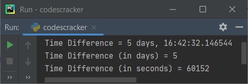 python compute time difference example