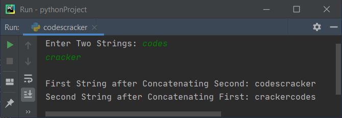 python concatenate string one by one