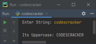 python convert lowercase string to uppercase