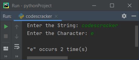 python count character in string