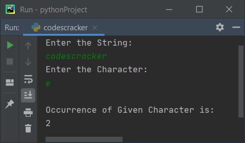 python count particular character in string