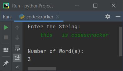 python count word in sentence