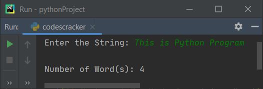 python count words in string