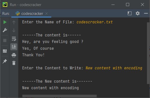python encoding parameter in open