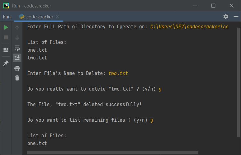 Python Program To Delete A File