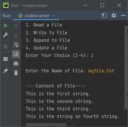 python file handling complete program