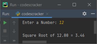 python find square root of given number