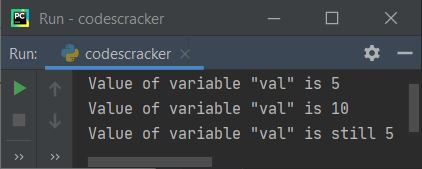 python local variable example