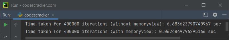python memoryview function program