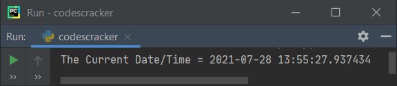 python print current date time