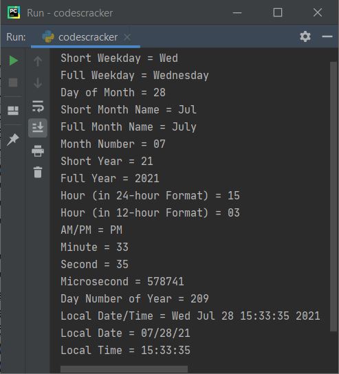 python print date time format example