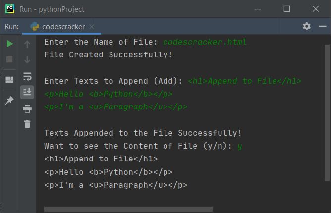python program append content to file