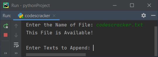 python program append to file