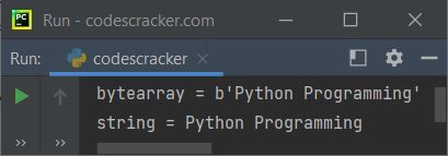 python program bytearray to string