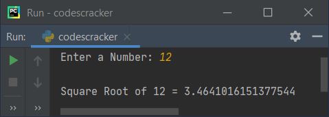 python find square root of number