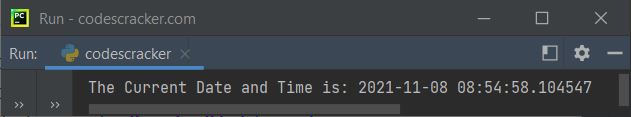 python program print current date time