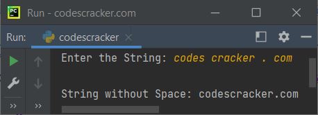 python program remove space from string