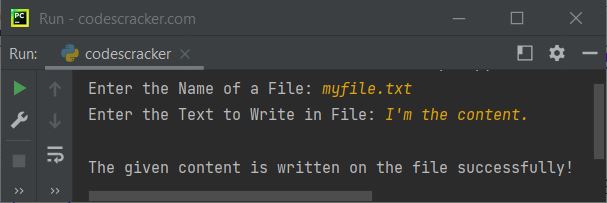 python program write to file