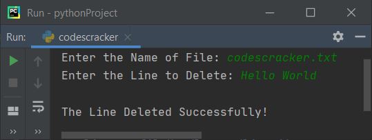 python remove specific lines from file
