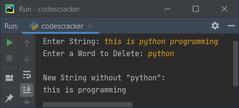 python remove word from sentence