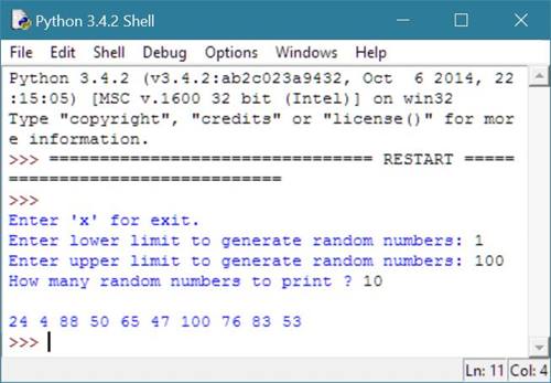 Python Program To Generate Random Numbers