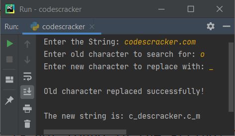replace old character with new in string python