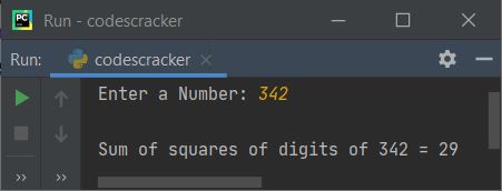 sum of number digit squares Python